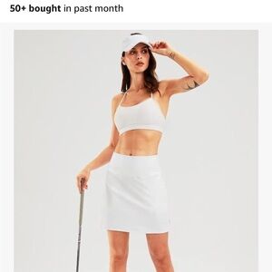White Athletic Skirt and Top Set